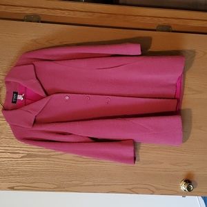 Women's Size 8 Studio by Searle Neiman Marcus Vintage pink wool boil coat.
